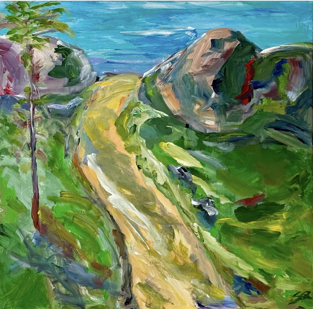 Klippestien, Allinge,Bornholm - 100 x 100 cm